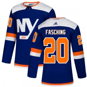 Adult Authentic New York Islanders Hudson Fasching Blue Alternate Official Adidas Jersey