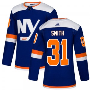 Adult Authentic New York Islanders Billy Smith Blue Alternate Official Adidas Jersey