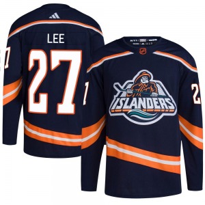 Adult Authentic New York Islanders Anders Lee Navy Reverse Retro 2.0 Official Adidas Jersey