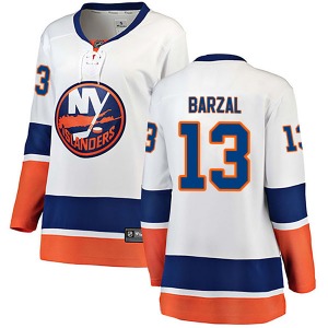 Women's Breakaway New York Islanders Mathew Barzal White Away Official Fanatics Branded Jersey