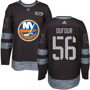 Adult Authentic New York Islanders William Dufour Black 1917-2017 100th Anniversary Official Jersey