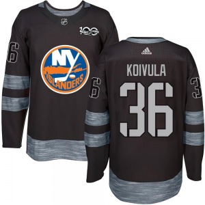 Adult Authentic New York Islanders Otto Koivula Black 1917-2017 100th Anniversary Official Jersey