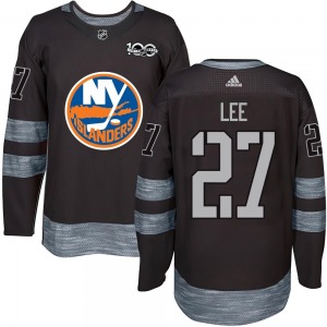 Adult Authentic New York Islanders Anders Lee Black 1917-2017 100th Anniversary Official Jersey
