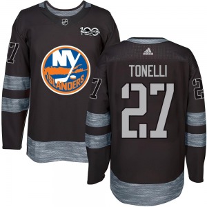 Adult Authentic New York Islanders John Tonelli Black 1917-2017 100th Anniversary Official Jersey