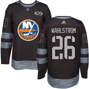Adult Authentic New York Islanders Oliver Wahlstrom Black 1917-2017 100th Anniversary Official Jersey