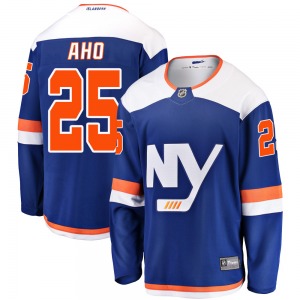 Youth Breakaway New York Islanders Sebastian Aho Blue Alternate Official Fanatics Branded Jersey