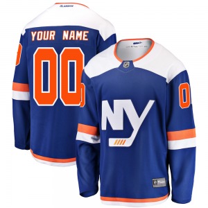 Youth Breakaway New York Islanders Custom Blue Custom Alternate Official Fanatics Branded Jersey