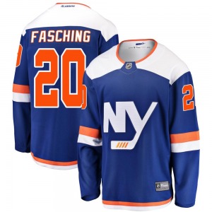 Youth Breakaway New York Islanders Hudson Fasching Blue Alternate Official Fanatics Branded Jersey