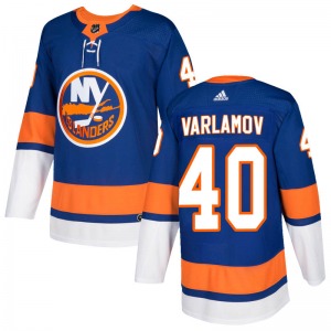 Adult Authentic New York Islanders Semyon Varlamov Royal Home Official Adidas Jersey