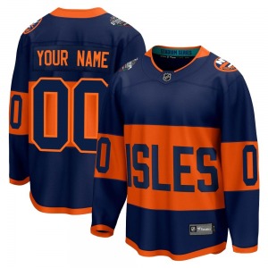 Adult Breakaway New York Islanders Custom Navy Custom 2024 Stadium Series Official Fanatics Branded Jersey