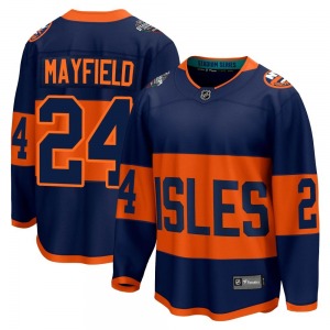 Adult Breakaway New York Islanders Scott Mayfield Navy 2024 Stadium Series Official Fanatics Branded Jersey
