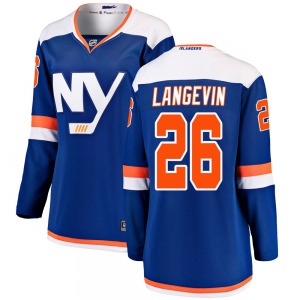 Women's Breakaway New York Islanders Dave Langevin Blue Alternate Official Fanatics Branded Jersey