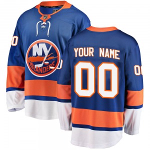 Adult Breakaway New York Islanders Custom Blue Custom Home Official Fanatics Branded Jersey