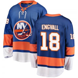 Adult Breakaway New York Islanders Pierre Engvall Blue Home Official Fanatics Branded Jersey