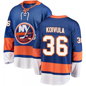 Adult Breakaway New York Islanders Otto Koivula Blue Home Official Fanatics Branded Jersey