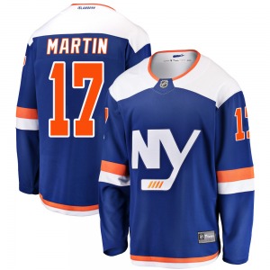 Adult Breakaway New York Islanders Matt Martin Blue Alternate Official Fanatics Branded Jersey