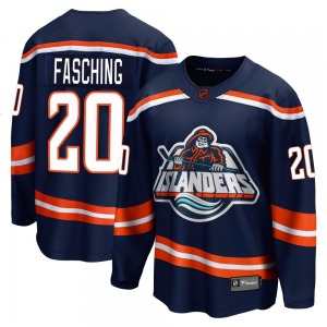 Youth Breakaway New York Islanders Hudson Fasching Navy Special Edition 2.0 Official Fanatics Branded Jersey