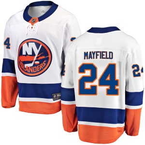 Adult Breakaway New York Islanders Scott Mayfield White Away Official Fanatics Branded Jersey