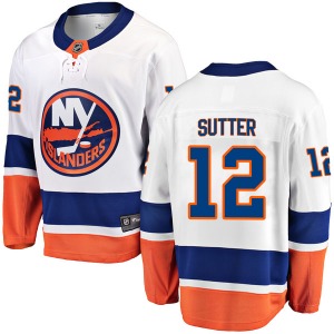 Adult Breakaway New York Islanders Duane Sutter White Away Official Fanatics Branded Jersey