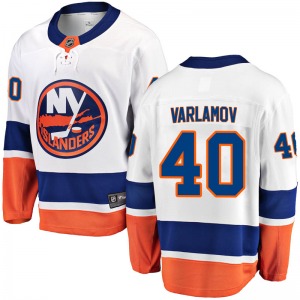 Adult Breakaway New York Islanders Semyon Varlamov White Away Official Fanatics Branded Jersey