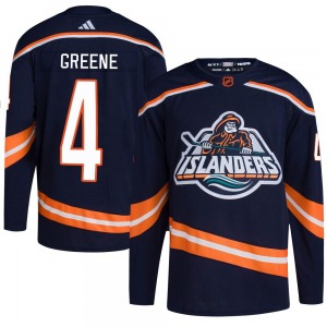 Youth Authentic New York Islanders Andy Greene Green Navy Reverse Retro 2.0 Official Adidas Jersey