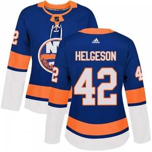 Women's Authentic New York Islanders Seth Helgeson Royal Home Official Adidas Jersey