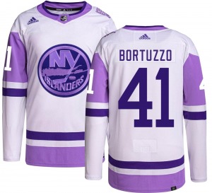 Youth Authentic New York Islanders Robert Bortuzzo Hockey Fights Cancer Official Adidas Jersey