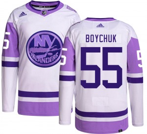 Youth Authentic New York Islanders Johnny Boychuk Hockey Fights Cancer Official Adidas Jersey