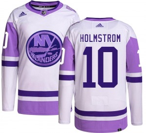 Youth Authentic New York Islanders Simon Holmstrom Hockey Fights Cancer Official Adidas Jersey