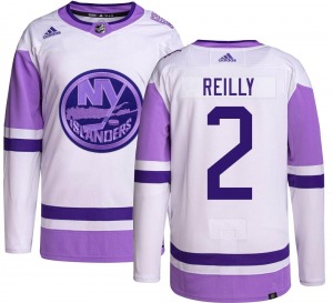 Youth Authentic New York Islanders Mike Reilly Hockey Fights Cancer Official Adidas Jersey