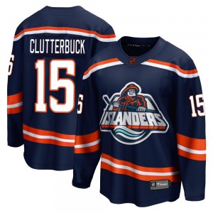 Adult Breakaway New York Islanders Cal Clutterbuck Navy Special Edition 2.0 Official Fanatics Branded Jersey