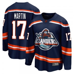 Adult Breakaway New York Islanders Matt Martin Navy Special Edition 2.0 Official Fanatics Branded Jersey