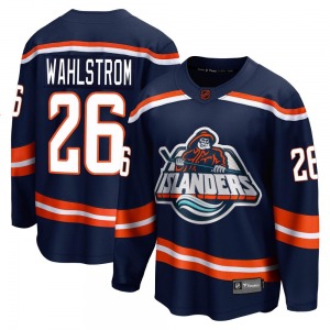Adult Breakaway New York Islanders Oliver Wahlstrom Navy Special Edition 2.0 Official Fanatics Branded Jersey