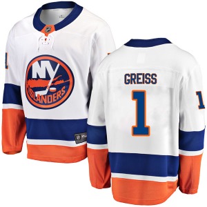 Youth Breakaway New York Islanders Thomas Greiss White Away Official Fanatics Branded Jersey