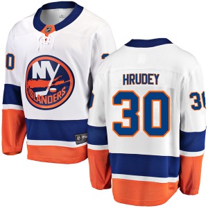 Youth Breakaway New York Islanders Kelly Hrudey White Away Official Fanatics Branded Jersey