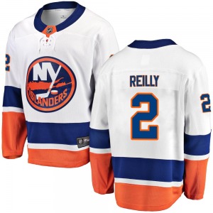 Youth Breakaway New York Islanders Mike Reilly White Away Official Fanatics Branded Jersey