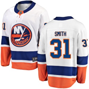 Youth Breakaway New York Islanders Billy Smith White Away Official Fanatics Branded Jersey