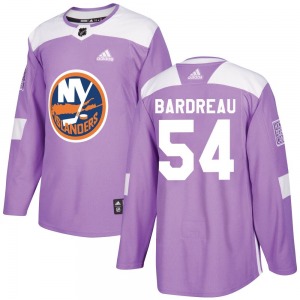 Adult Authentic New York Islanders Cole Bardreau Purple Fights Cancer Practice Official Adidas Jersey