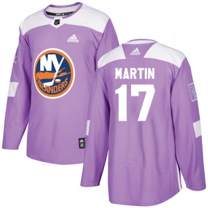 Adult Authentic New York Islanders Matt Martin Purple Fights Cancer Practice Official Adidas Jersey