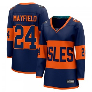 Women's Breakaway New York Islanders Scott Mayfield Navy 2024 Stadium Series Official Fanatics Branded Jersey