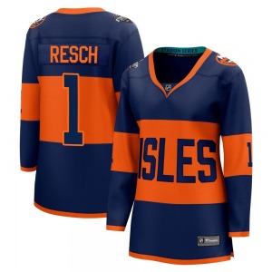 Women's Breakaway New York Islanders Glenn Resch Navy 2024 Stadium Series Official Fanatics Branded Jersey