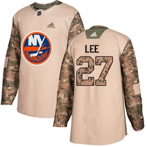 Adult Authentic New York Islanders Anders Lee Camo Veterans Day Practice Official Adidas Jersey