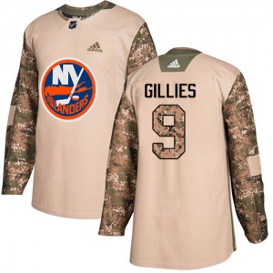 Adult Authentic New York Islanders Clark Gillies Camo Veterans Day Practice Official Adidas Jersey