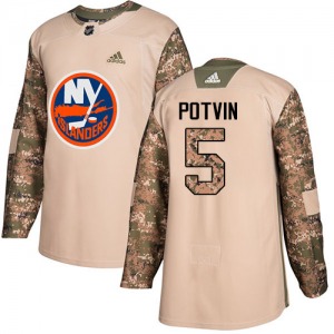 Adult Authentic New York Islanders Denis Potvin Camo Veterans Day Practice Official Adidas Jersey