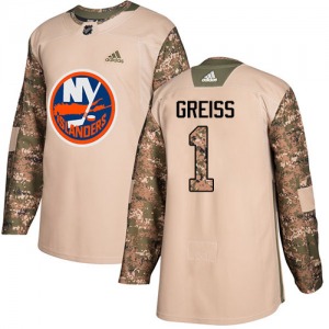 Adult Authentic New York Islanders Thomas Greiss Camo Veterans Day Practice Official Adidas Jersey