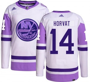 Adult Authentic New York Islanders Bo Horvat Hockey Fights Cancer Official Adidas Jersey