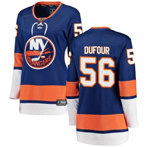 Women's Breakaway New York Islanders William Dufour Blue Home Official Fanatics Branded Jersey