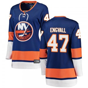 Women's Breakaway New York Islanders Pierre Engvall Blue Home Official Fanatics Branded Jersey