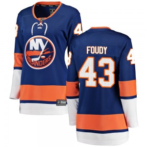 Women's Breakaway New York Islanders Liam Foudy Blue Home Official Fanatics Branded Jersey
