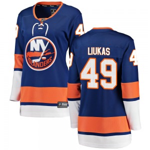 Women's Breakaway New York Islanders Eetu Liukas Blue Home Official Fanatics Branded Jersey